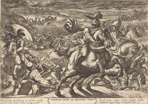 Abraham vertreibt die Feinde, die seinen Neffen gefangen halten von Antonio Tempesta