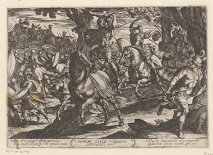 Absalom wird von Joab getötet (Oudtestamentische strijdscènes) von Antonio Tempesta