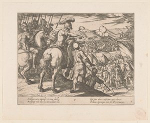 Alexander der Große führt einen Kampf von Antonio Tempesta