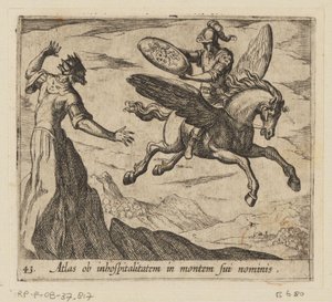 Atlas in einen Berg verwandelt von Antonio Tempesta