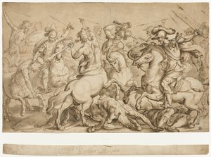 Kampf der Lapithen und Kentauren von Antonio Tempesta