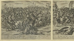 Der Tod von Camillus im Kampf zwischen Griechen und Römern von Antonio Tempesta