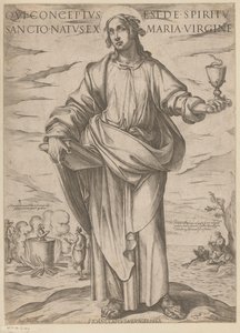 Der heilige Johannes (Qui conceptus est de spiritu sancto natus ex Maria virgine) (Christus, Maria und die Apostel) von Antonio Tempesta