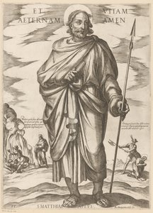 Der heilige Matthias (Christus, Maria und die Apostel) von Antonio Tempesta