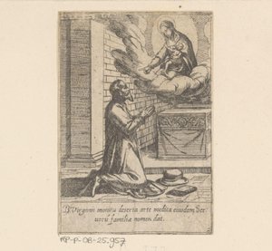 Der heilige Philippus stellt sich unter den Schutz der Jungfrau Maria (Das Leben von Philippus Benitius) von Antonio Tempesta