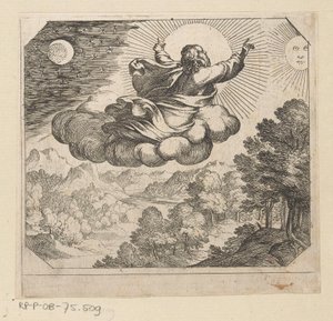 Gott erschafft die Sonne, den Mond und die Sterne