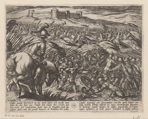 Julius Civilis setzt das Land mit Hilfe von Deichen unter Wasser von Antonio Tempesta
