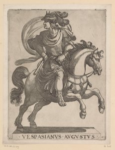 Kaiser Vespasian zu Pferd von Antonio Tempesta