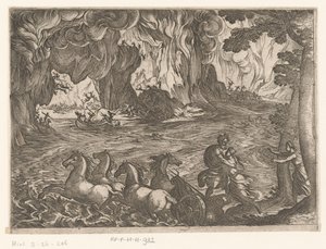Landschaft mit der Entführung der Proserpina von Antonio Tempesta