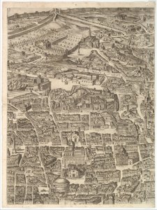 Plan der Stadt Rom. Teil 3 mit der Santa Maria Maggiore, dem Pantheon und Trajans..., 1645