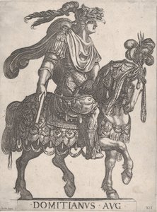 Kaiser Domitian zu Pferd nach rechts aus den 