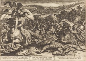 Saul tötet sich selbst nach der Niederlage seiner Armee durch die Philister von Antonio Tempesta