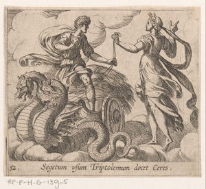 Triptolemus erhält den Wagen von Ceres von Antonio Tempesta
