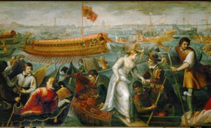 Einzug der Caterina Cornaro in Venedig von Antonio Vassilacchi