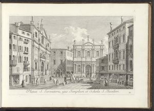Ansicht des Campo San Salvador in Venedig von Antonio Visentini