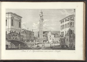 Ansicht des Campo dei Santi Apostoli in Venedig von Antonio Visentini