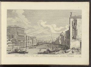 Ansicht des Canal Grande und Campo San Vio in Venedig von Antonio Visentini
