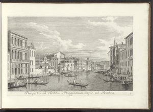 Ansicht des Canal Grande und Palazzo Flangini in Venedig von Antonio Visentini