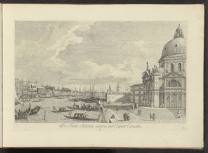 Ansicht des Canal Grande und der Santa Maria della Salute in Venedig von Antonio Visentini