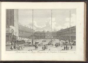 Ansicht des Markusplatzes in Venedig von Antonio Visentini