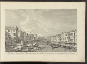 Blick von der Rialtobrücke auf den Canal Grande in Venedig von Antonio Visentini