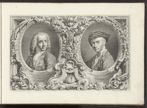 Porträts der Künstler Canaletto und Antonio Visentini (Serie) von Antonio Visentini