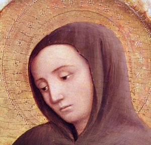 Kopf eines Heiligen aus dem St. Hieronymus-Altar, 1441 (Detail) von Antonio Vivarini
