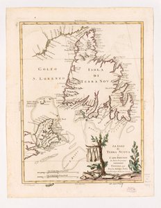 Die Inseln von Neufundland und Kap Breton in neuer Projektion 1778 von Antonio Zatta