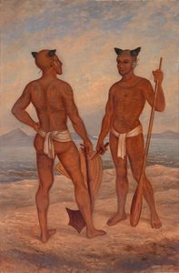 Marquesanische Männer, um 1893