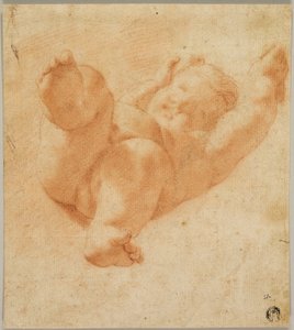 Verkürzter Putto von Antonio da Correggio