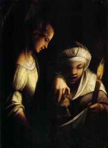 Judith und ihre Magd von Antonio da Correggio