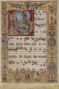 Das Graduale. Initiale R: Die Auferstehung, ca. 1500