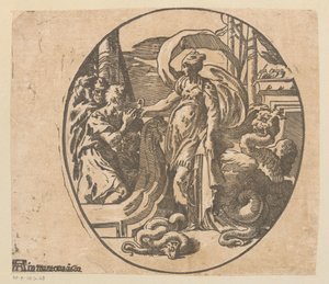 Odysseus auf der Insel der Circe von Antonio da Trento (possibly)