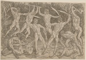 Schlacht der Nackten von Antonio Pollaiuolo
