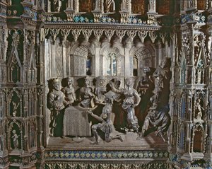Fest des Herodes mit dem Tanz der Salome, Altar von Argento, 1478 von Antonio di Salvi