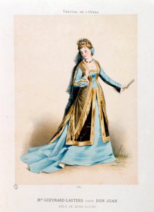 Sängerin Pauline Lauters-Gueymard als Dona Elvira in Mozarts Oper Don Giovanni (Don Juan) von Antony Paul Emile Morlon