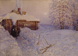 Banya im Winter, 1919 von Apollinari Mikhailovich Vasnetsov