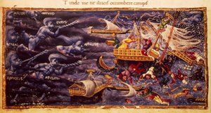 Vergil-Handschrift mit Passage aus der Aeneis, von Apollonio di Giovanni (1415 oder 1417-1465) von Apollonio di Giovanni di Tommaso