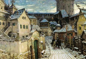 Ein Herold, am Morgen im Kreml, 1913 von Appolinari Mikhaylovich Vasnetsov