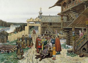 Hof eines feudalen russischen Prinzen, 1908 von Appolinari Mikhaylovich Vasnetsov