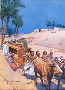 Eine Trauerprozession im alten Ägypten, 1925 von Archibald Webb