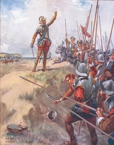 Ich werde der tapferste Mann im Kampf sein, Illustration aus Ballads of Famous Fights, ca. 1900 von Archibald Webb