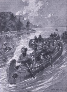 Die Reise, die zum Standort von Quebec führte, Illustration aus Cassells Romance of Famous Lives, ca. 1940
