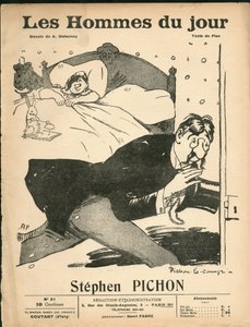 Titelblatt von „The Men of the Day“, ca. 1905 - Illustration von Aristide Delannoy: Schlafzimmer - Marianne, Pichon Stephen von Aristide Delannoy
