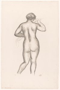 Weiblicher Akt von hinten gesehen von Aristide Maillol (signed by artist)