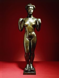 Badende mit erhobenen Armen; Baigneuse, aux Bras Levés, ca. 1900 von Aristide Maillol