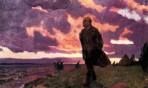 Lenin in Razliv, Gemälde von Arkady Alexandrovich Rylov von Arkadij Aleksandrovic Rylov