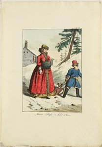 Russische Winterkleidung aus Moeurs et Costumes des Russes, 1817 von Armand Gustave Haubigant