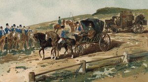Postillione, Kutsche und Postkutsche, Niederlande, 19. Jahrhundert