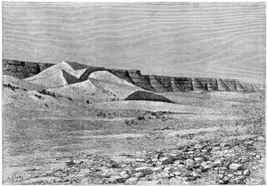 Klippen des Igharghar, aufgenommen vom Norden von Temassinin, ca. 1890